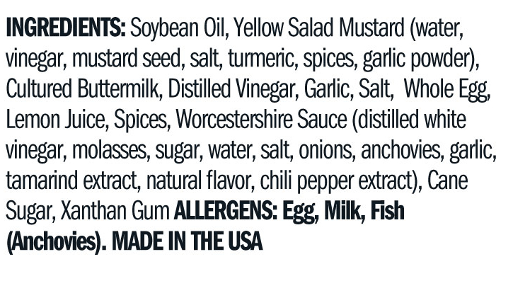 Terrapin Ridge Farms Creamy Garlic Mustard ingredients 